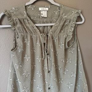Matilda Jane Sheer Monarch Butterfly Blouse Small
